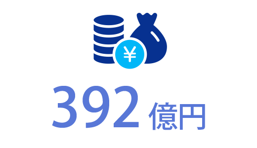 392億円